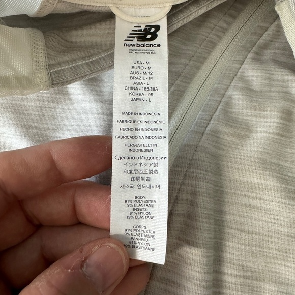 New Balance Women's Gray/Beige Asymmetric Zip Up Performance Track Jacket M - Picture 8 of 16